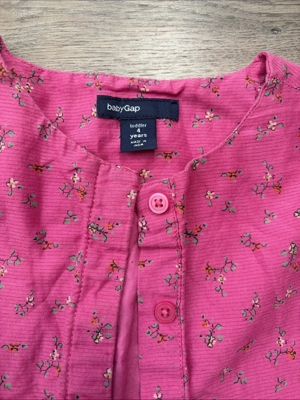 BabyGap Hot Pink Floral-Trim Casual Girl's Dress